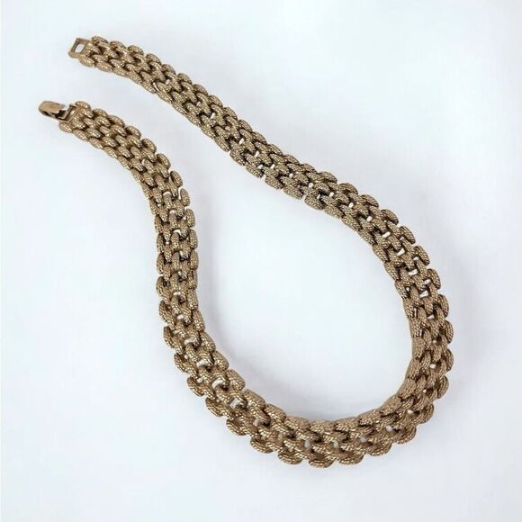 Vintage Gold Panther Chain Collar Necklace - Picture 3 of 5